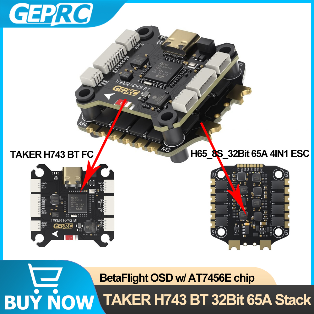 GEPRC TAKER H743 BT 32Bit 65A  - Drone Esc 评论和价格